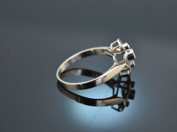 Around 1950! Pretty Engagement Ring White Gold 585...