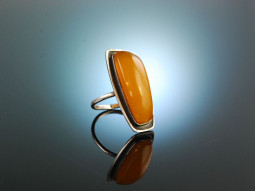Russia around 1960! Baltic Honey Amber Amber Ring Silver 875