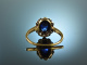 Wien um 1915! Klassischer feiner Verlobungs Ring Gold 585 Saphir Diamanten