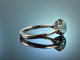 Tender Blue! Eleganter Ring mit blauem Apatit und Brillanten Wei&szlig; Gold 750